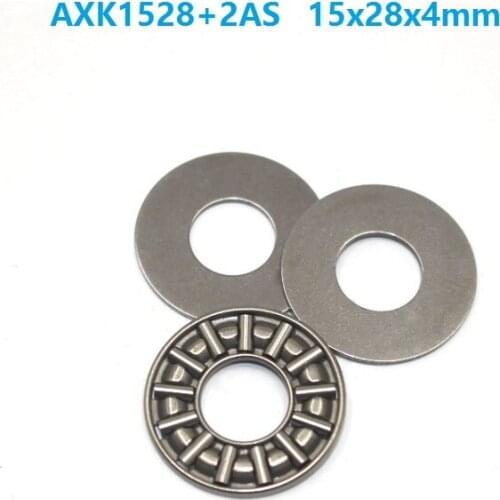 50pcs/lot AXK1528+2AS Plane Thrust Need Roller Bearing 15x28x4mm needle roller cage assemblies 15*28*4mm