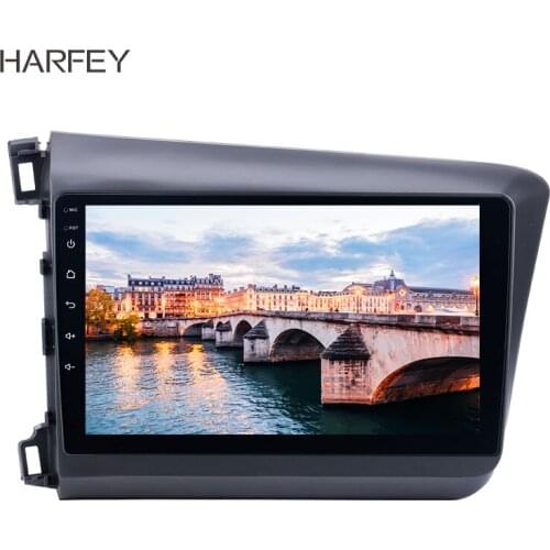 Harfey 10.1" Android 10.0 API 29 car multimedia player for 2012 Honda Civic Radio GPS Audio with Bluetooth 3G WiFi