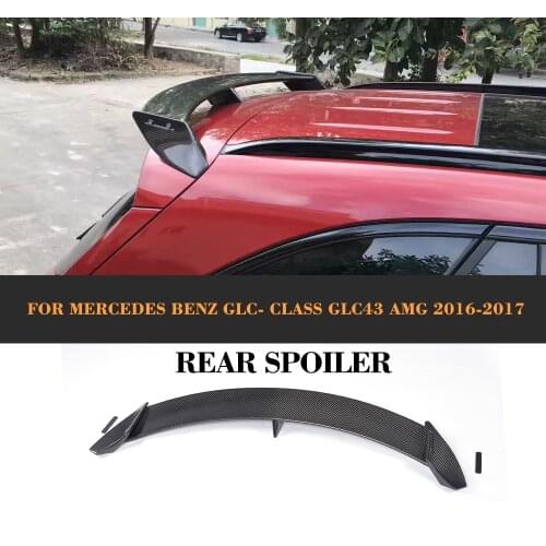 For GLC Class Carbon Fiber Car Rear Roof Spoiler Wing for Mercedes Benz X253 GLC43 AMG 2016-2019 Rear Window Lip Sticker