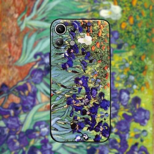 For Xiaomi Mi 11 Lite Ultra 11Lite 11ultra Case Mi11 Mi8 mi9 Smartphone Coque 3D Emboss Art Irises Flower Grass Back Cases Cover