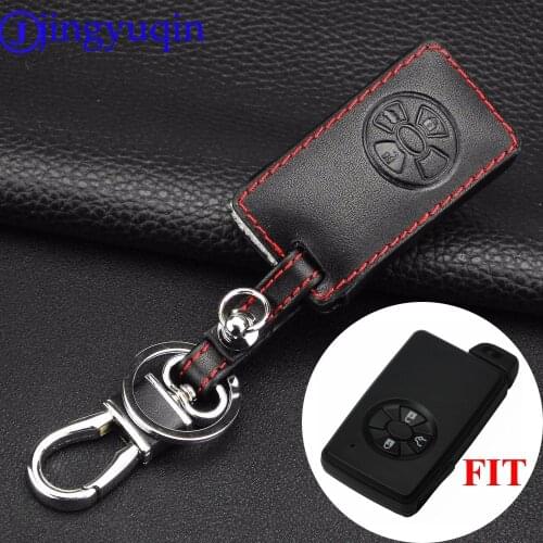 3 Buttons Leather Smart Car Key Case Cover for Toyota Corolla Yaris Mark X Hilux Vitz Rav4 Aqua Camry Auris Remote Key FOB