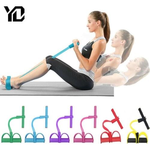 Fitness Resistance Bands 4 Resistanc Elastic Pull Ropes Exerciser Belly Elastic Bands Equipment Indoor Fitness Gym Workout