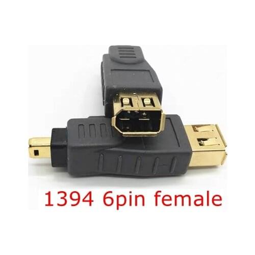 IEEE1394 6Pin to 4Pin Firewire Adapter IEEE-1394a 6-Pin Female to 4-Pin Male Connector