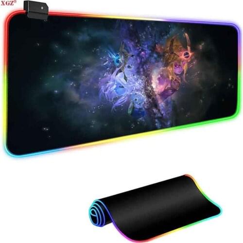 Xgz Anime Mouse Pad RGB LED Computer Accessories Keyboard and Mouse Pad Thickness 3 / 4mm 7 Game Colors Best Seller Desk Mat