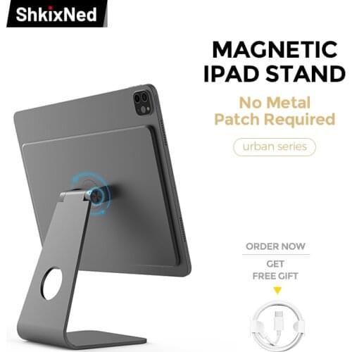 LULULOOK Desktop Holder Tablet Stand For Apple iPad Pro 11/12.9 inch Adjustable Magnetic Cradle Mount Dock For iPad Air 4th