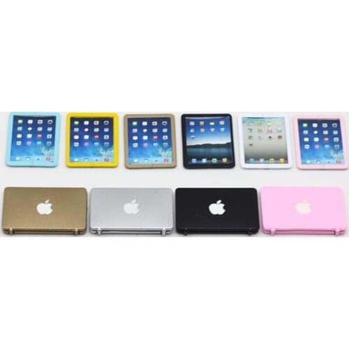 Mini mobile laptop for 1/6 1/8 1/12 bjd barbieblythe licca doll use charm phone notebook for doll Retro phone