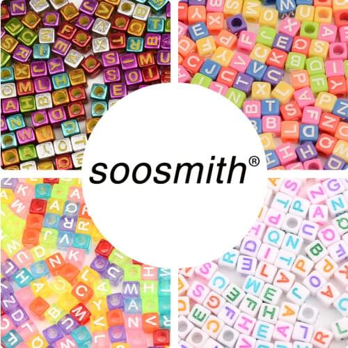 Fashion ABS Acrylic Beads, Cube Bead, Loose Spacer Beads For Jewelry Making DIY Necklace Bracelet Accessorie Wholesale