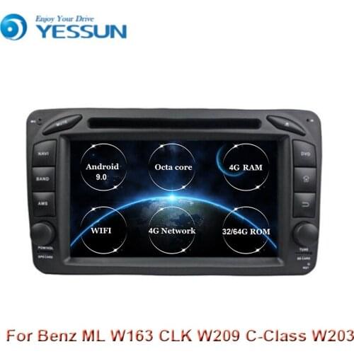 For Benz ML W163 CLK W209 C-Class W203 SLK W170 E-Class W210 A-Class W168 Car Android 9.0 Multimedia DVD Player Car Radio GPS