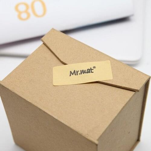 Kraft stickers simple notes stickers repeatedly paste handwritten waterproof self adhesive traceless label food storage stickers