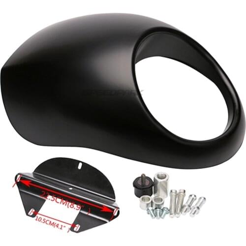 Motorcycle Accessories Black Plastic Headlight Front Visor Fairing Cool Mask Bezel
