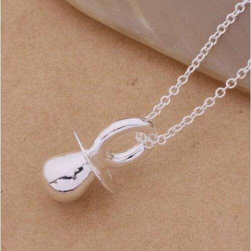 Wholesale High quality silver plated Fashion jewelry chains necklace pendant WN-322