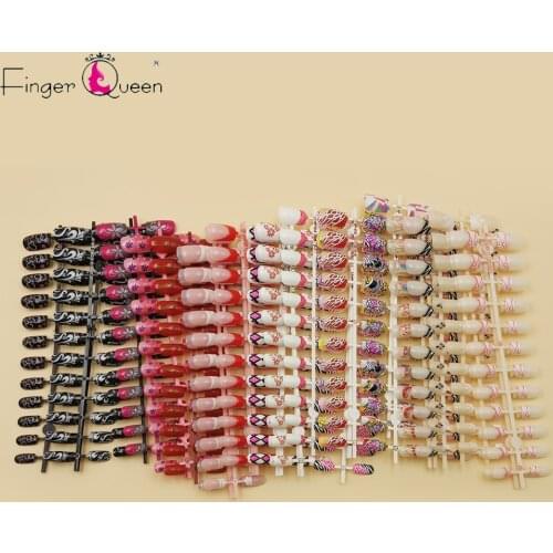 Fake Nail Art Design Sexy Cute Fashion Acrylic False Nail Faux Nail Tips 24pcs