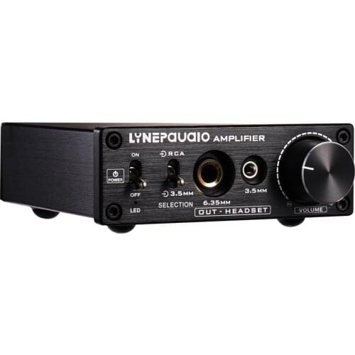 Pre-stage stereo signal amplifier booster dual audio source headphone amplifier 2 in 3 out with volume control