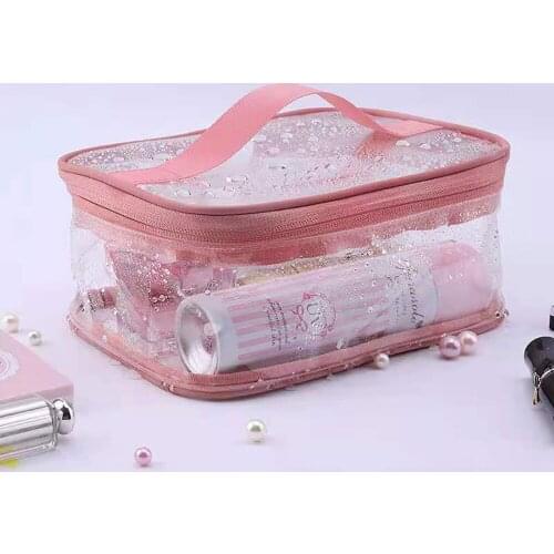 Cosmetics Bags Transparent Portable Female Large Capacity Cosmetics Bag Simple Wear Resistant And Durable Travel Cosmetics Bags