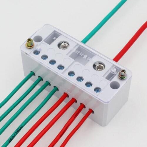 Household Wire Splitter Jack-up Junction Box 2 In 8 Out Wiring Box 220V Terminal Bar