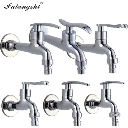 High Quality Copper Brass Laundry Faucet Indoor/Outdoor Garden Washing Machine Taps Chrome Bibcock Standard G1/2 Thread WB8502