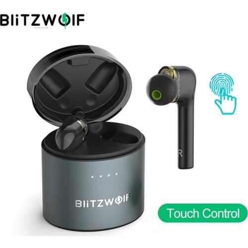 BlitzWolf BW-FYE8 TWS bluetooth 5.0 Wireless Earphone QCC3020 Graphene Dual Dynamic Driver Touch Control Sport Handsfree Earbuds