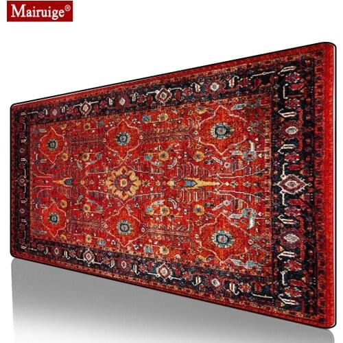 Vintage Persian Rug Red Mouse Pad XXL Gamer Desk Mat Large Keyboard Pad Gaming MousePad 90x40cm/70x30cm for Laptop Table Pads
