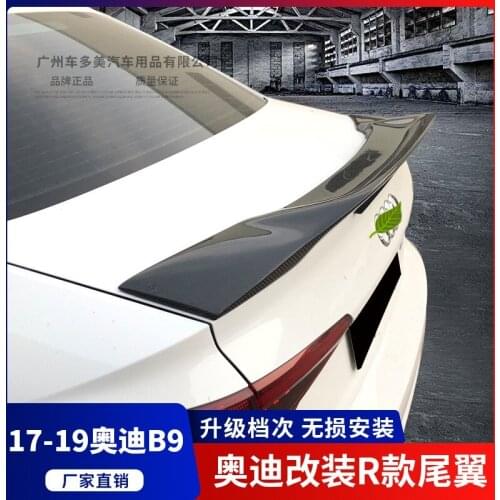 For Audi A4 B9 2017-2019 high quality Carbon Fiber rear boot Wing Spoiler Rear Roof Spoiler Wing Trunk Lip Boot Cover