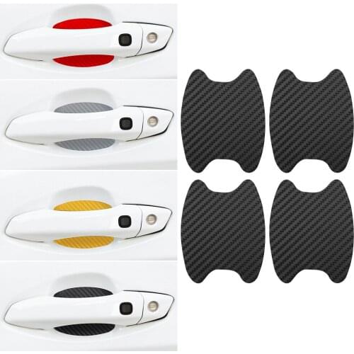 Car Door Handle Carbon Fiber Sticker Protection Film for lada vesta granta niva xray kalina for GAZ Gazelle renault arkana