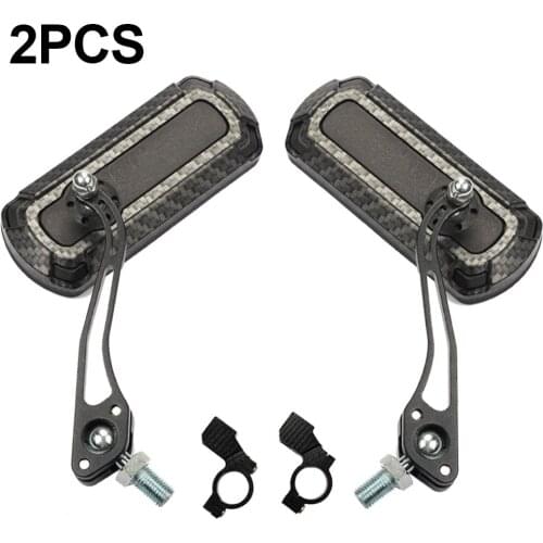 Bicycle Rearview Mirror Mountain Bike Carbon Pattern Mirror Cycling Modified 3K Pattern Plane Rearview Mirror Riding Equipment