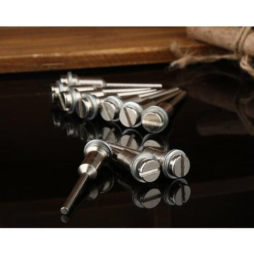 10Pcs Screw Mandrel 3.17mm 1/8" Shank Cut-off Cutting Wheel Holder HSS Polishing Cutting Disc Saw Blade Arbor Power Rotary Tools