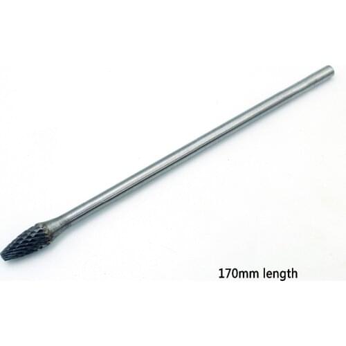170mm Length Rotary Burrs Abrasive Tools Grinding Head Tungsten Carbide 6mm Diameter Shank Longer Rotary File