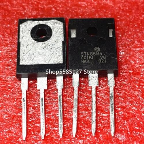 5PCS 57N65M5 STW57N65M5 TO-247 650V 42A 100% New&original