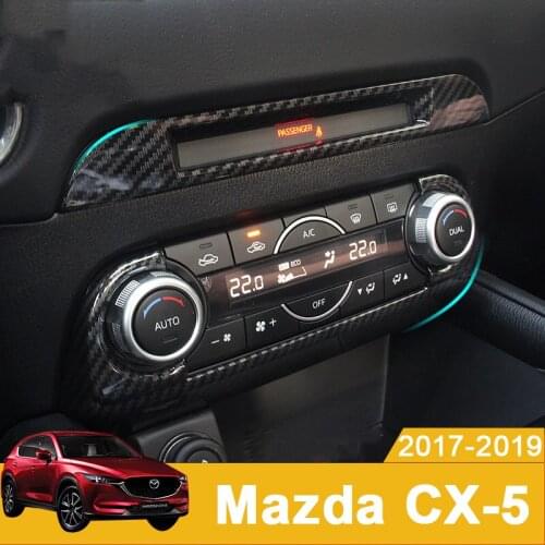 For Mazda CX-5 CX5 2017 2018 2019 accessories Car Middle CD Console Dashboard Trim Sticker Frame Cover interior decoration
