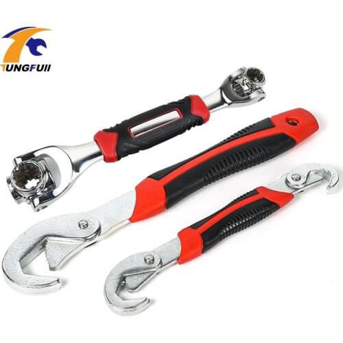 Tungfull Hardware Tool Multi-Function Universal Wrench Adjustable Grip Wrench Set Disassembly Ratchet Wrench Spanner Hand Tools