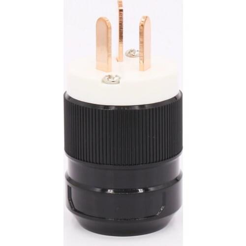 Free shipping 2 Pieces Pure copper AU Mains Power Plug Male Copper Connector Cable Cord 3 Pin HiFi