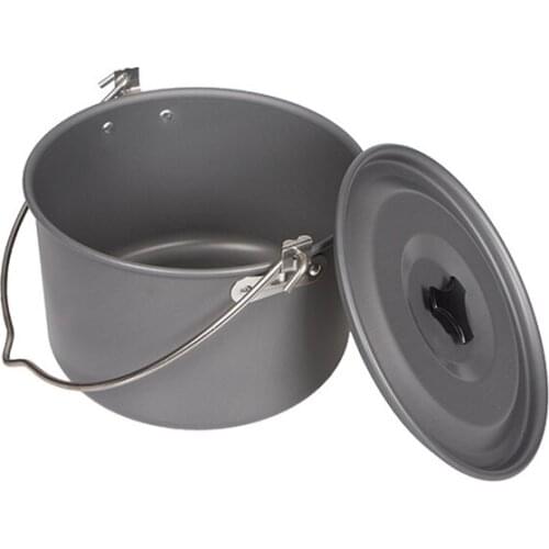 Outdoor Picnic Large Hanging Pot 6-8 People Camping Super Large Single Pot Lightweight Quick Heating Pot2021