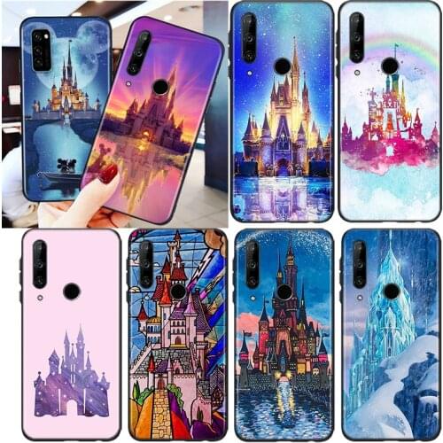 Disney Castle For Honor 8S 8C 8X MAX 8A 8 7S 7A 7C Play 3E Prime Pro 2020 2019 Silicone Black Phone Case