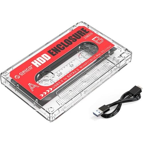 ORICO 2580U3 USB 3.0 Hard Disk Case Transparent 2.5 inch SATA HDD SSD Box USB3.0 MICRO-B 6TB Hard Disk Case