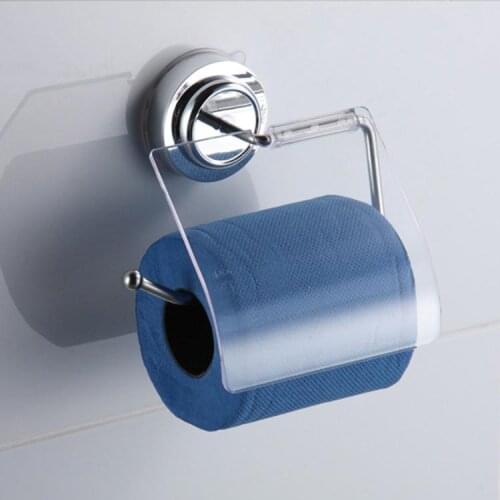 Modern Vacuum Suction Cup Toilet Paper Holder Removable Bracket for Bathroom Kitchen Stainless steel paper towel holder