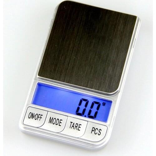 0.1g 500g Mini LCD Digital Jewelry Scale Pocket Electronic Diamond Scales Weight Balance PCS Functions 7 Units Retail Box