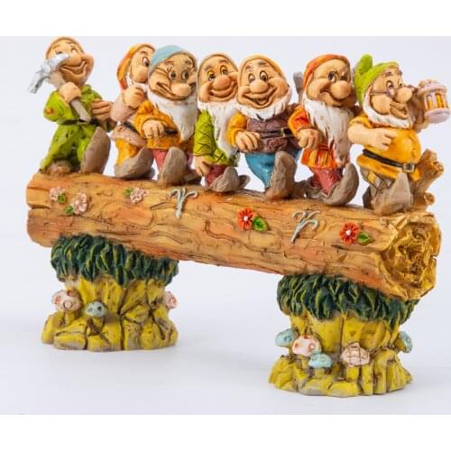 Handmade Seven Dwarf Trees Gnome Decorate Garden Mini Resin Crafts Figure Bonsai Outdoor Home Dropshipping