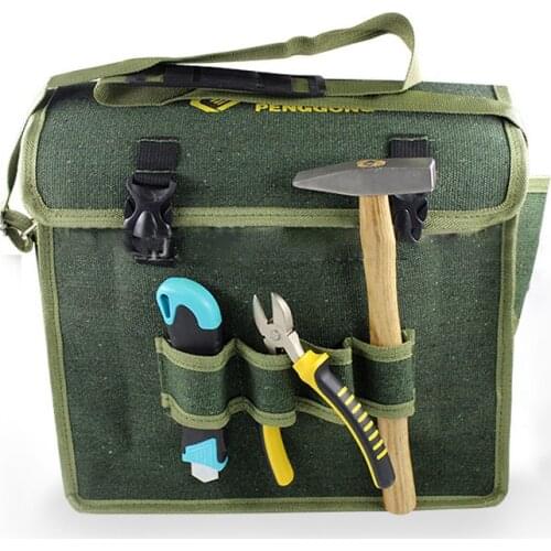 Canvas Tool Bag Metal Hardware Storage Bag for Power Tool Storage Organizer Electrician Accessories Storage Bag Waterproof Case