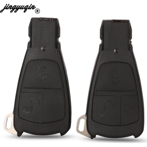 Jingyuqin 2/3 Buttons Replacement Remote Car Key Shell Fob For Benz Mercedes C B E Class W203 W211 W204 YU BN CLS CLK With Blade