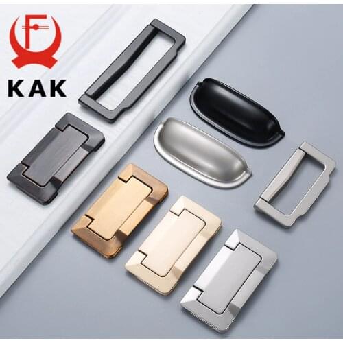 KAK Zinc Alloy Pearl Silver Gold Black Cabinet Handles Drawer Knobs Kitchen Cupboard Door Pulls Furniture Handle Hardware