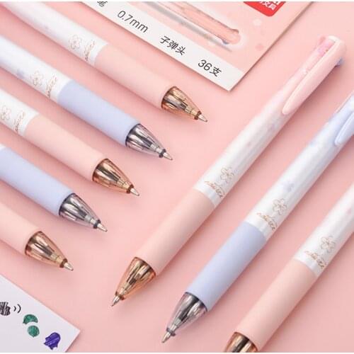 2PCS 4 in 1 MultiColor Pen Creative 0.7mm Ballpoint Pen Retractable Ballpoint Pens Multifunction Pen Marker Writing Stationery