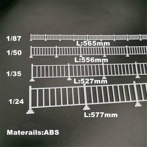 5pcs/lot 1/87 1/50 1/35 1/24 Scale Modeling Materials Isolation Guardrail Fence Protection Fence Railing Model Ho Train Layout