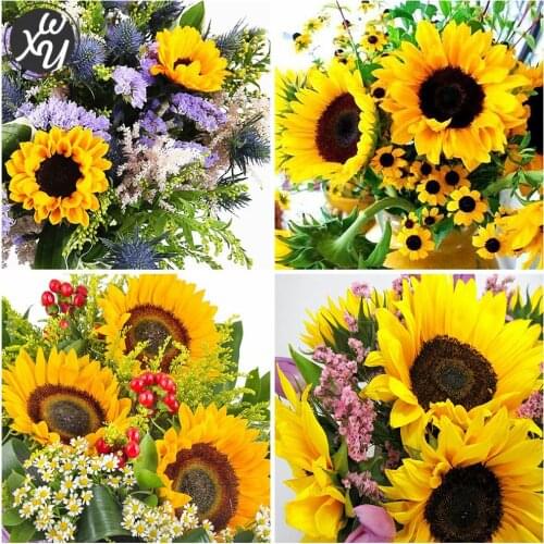 5D Diamond Painting Kits for Adults Sunflower Full Drill Mosaic Art Cross Stitch Kits Full Rhinestone Embroidery for Home Decor
