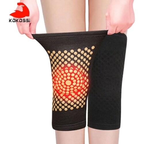 KoKossi 1 Pair Self Heating Support Knee Pads Knee Brace Warm for Arthritis Joint Pain Relief and Injury Recovery Belt Knee