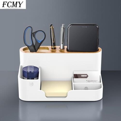 Desk Office Organizer Storage Holder Desktop Pencil Pen Sundries Badge Box Stationery Office School living room Supplies office