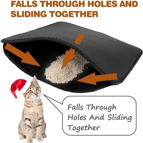 Pet Cat Litter Mat Double Layer Litter Cat Bed Pads Trapping Pets Litter Box Mat Pet Product Bed For Cats House Clean mat