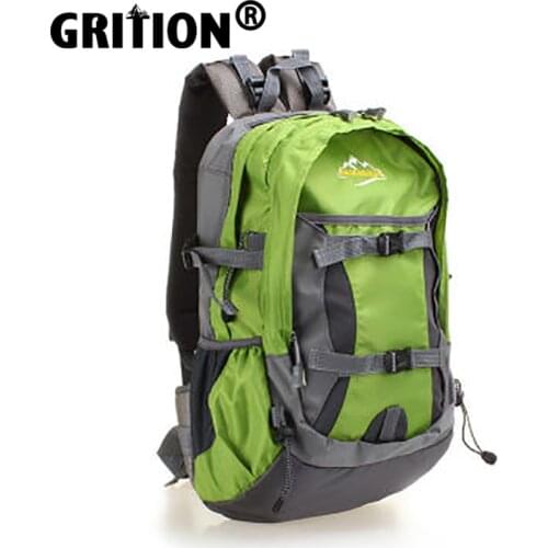 GRITION Outdoor Men Women Hiking Backpack Cycling Waterproof High Capacity Fashion Wearable Travel Bag Sport Tactical Black 2020