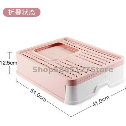 Fully Semi Closed Cat Litter Sand Basin Folding Drawer Large Anti Splash And Anti Odor Top In Cat Toilet