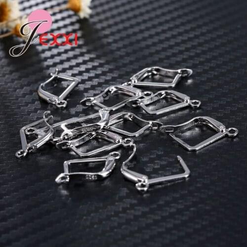 Geometric Shaped Diy Jewelry Wholesale Earrings For Women 925 Sterling Silver Jewelry Findings Top Quality 200PCS/lot
