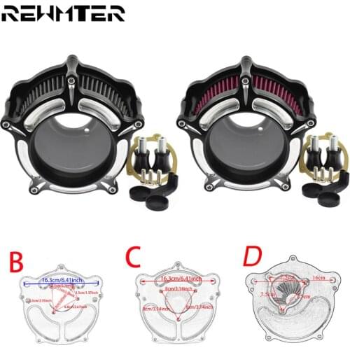 Motorcycle Air Cleaner Intake System Filter For Harley Touring Street Glide 2008-2016 Softail 00-18 Dyna 00-17 FXDLS FLSTSE